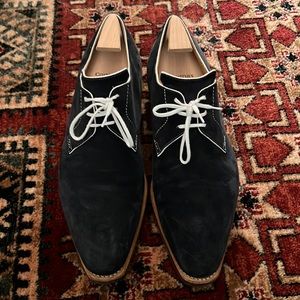 Corthay Blue Suede Oxfords - Size 10